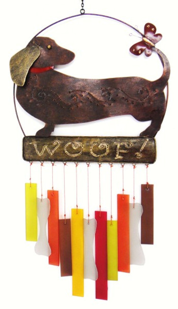 GIFT ESSENTIALS - Dachsie Woof Wind Chime GEBLUEG444 804414020339