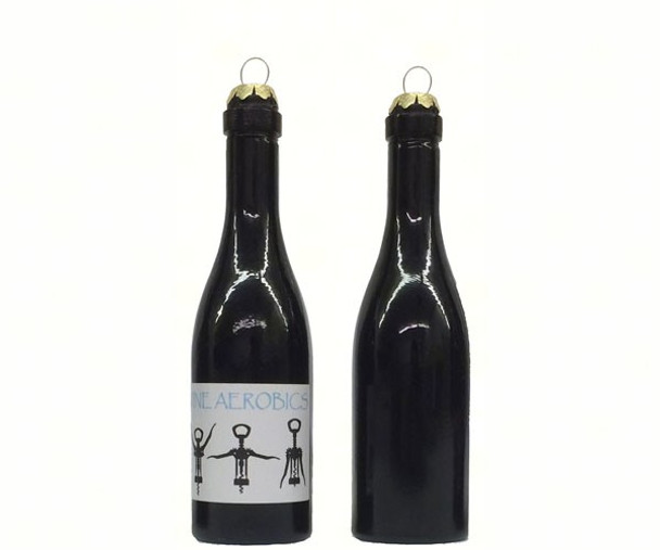 GRAPE MEMORIES - Wine Aerobics Clever Saying - Wine Bottle Ornament GRAPECSO6 645194777415