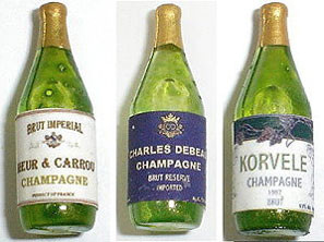 HUDSON RIVER - 1 Inch Scale Dollhouse Miniature - Champagne Set Meur And Ccarrou Chales Debeau Kor (HR53952)