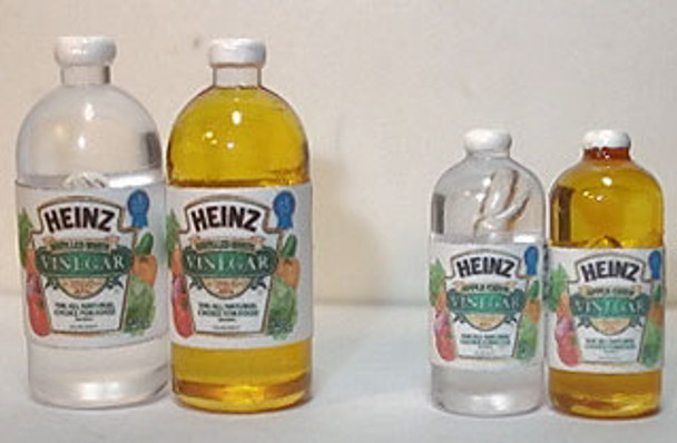 HUDSON RIVER - 1" Scale Dollhouse Miniature - Heinz Vinegar Set-White & Cider-Large (54199L)