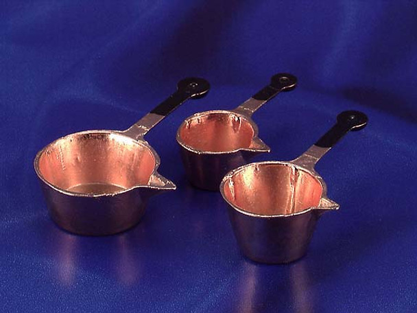 INTERNATIONAL MINIATURES - 1 Inch Scale Dollhouse Miniature - Copper Pots 3 pcs (IM65060) 731851650600