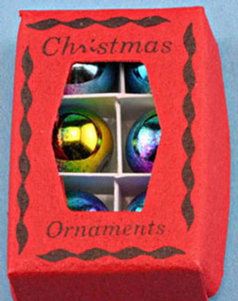 INTERNATIONAL MINIATURES - 1 Inch Scale Dollhouse Miniature - Christmas Ornaments In Box (IM65124) 731851651249