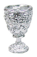 ISLAND CRAFTS - 1 Inch Scale Dollhouse Miniature - Ornate Goblet Silver (ISL04121)