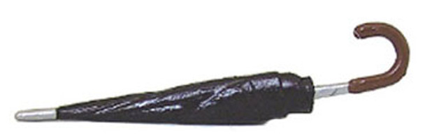ISLAND CRAFTS - 1 Inch Scale Dollhouse Miniature - Umbrella Closed Black (ISL24641)