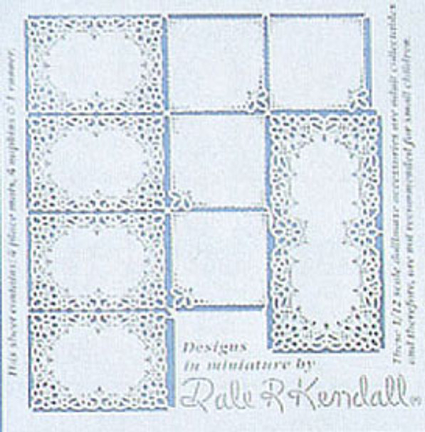 JENNETTA KENDALL - 1 Inch Scale Dollhouse Miniature - Placemats Napkins And Runner (JKM200)