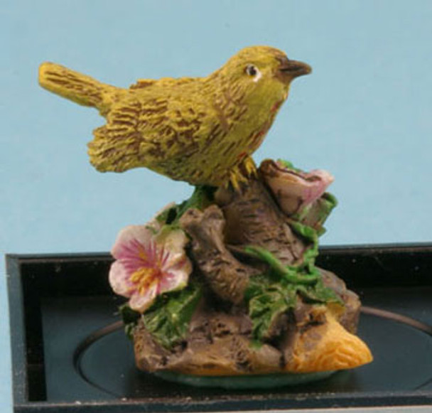 JENNETTA KENDALL - 1 Inch Scale Dollhouse Miniature - Warbler (hand Painted Bird Figurine) (JKMJC07)