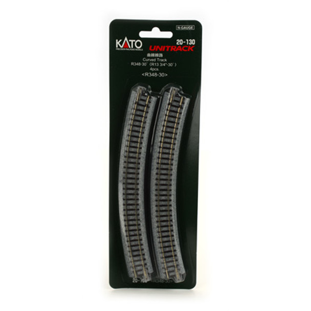 KATO - N Scale 348mm 13-3/4" Radius Curve Track 30-Degree (4) (20130) 4949727000572
