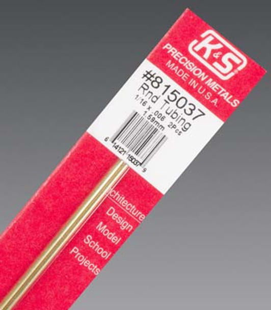 K & S METALS - Round Tubing 1/16in. x 12in. 2Piece (815037) 614121150379