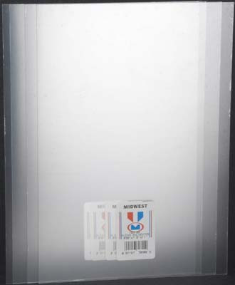 MIDWEST - 703-02 Clear Polyester Sheet Stock .030 x 7.6 x 11" (4) 091157703029