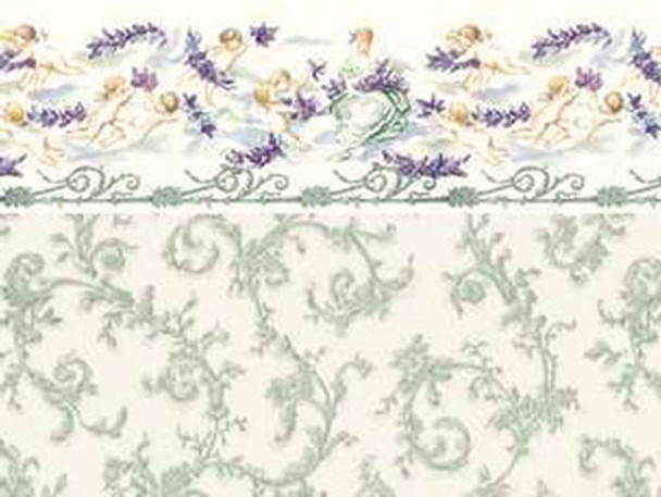 MINI GRAPHICS - 1 Inch Scale Dollhouse Miniature - Wallpaper: Symphony Seafoam - PACK OF 3 SHEETS (MG212D24) (212D4) 725104212240