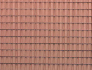 MINIATURE HOUSE - 1 Inch Scale Dollhouse Miniature - Pvc Adobe Tile Roof 10.75 X 16.75 Terra Cotta (MH5330) 783970053305