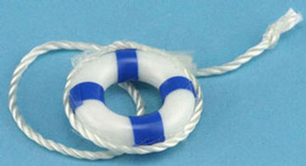 MULTI MINIS - 1 Inch Scale Dollhouse Miniature - 1 Inch Life Preserver Ring Blue (MUL4045B) 749939609136