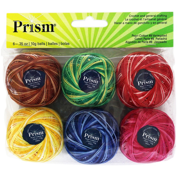 DMC - Prism Pearl Cotton Size 8 6/Pkg-Variegated (74497) 077540744978