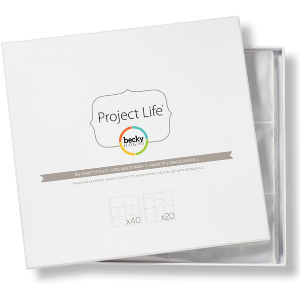AMERICAN CRAFTS - Project Life Photo Pocket Pages 60/Pkg-Big Variety Pack 2 (380002) 718813800020