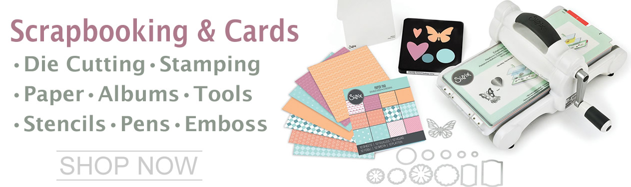 Scrapbooking - Die Cutting, Stamping, Paper, Inks, Cards, Card Stock, Markers - Everything to create memories.