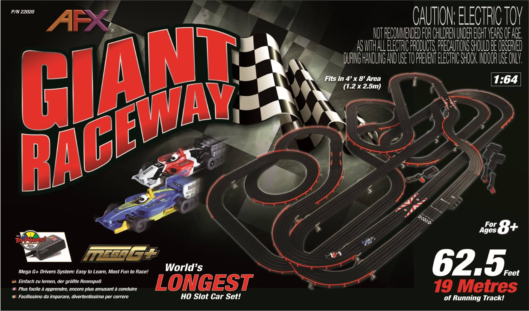 Great deals on AFX 2019 Giant Raceway HO Scale Slot Car Race Track