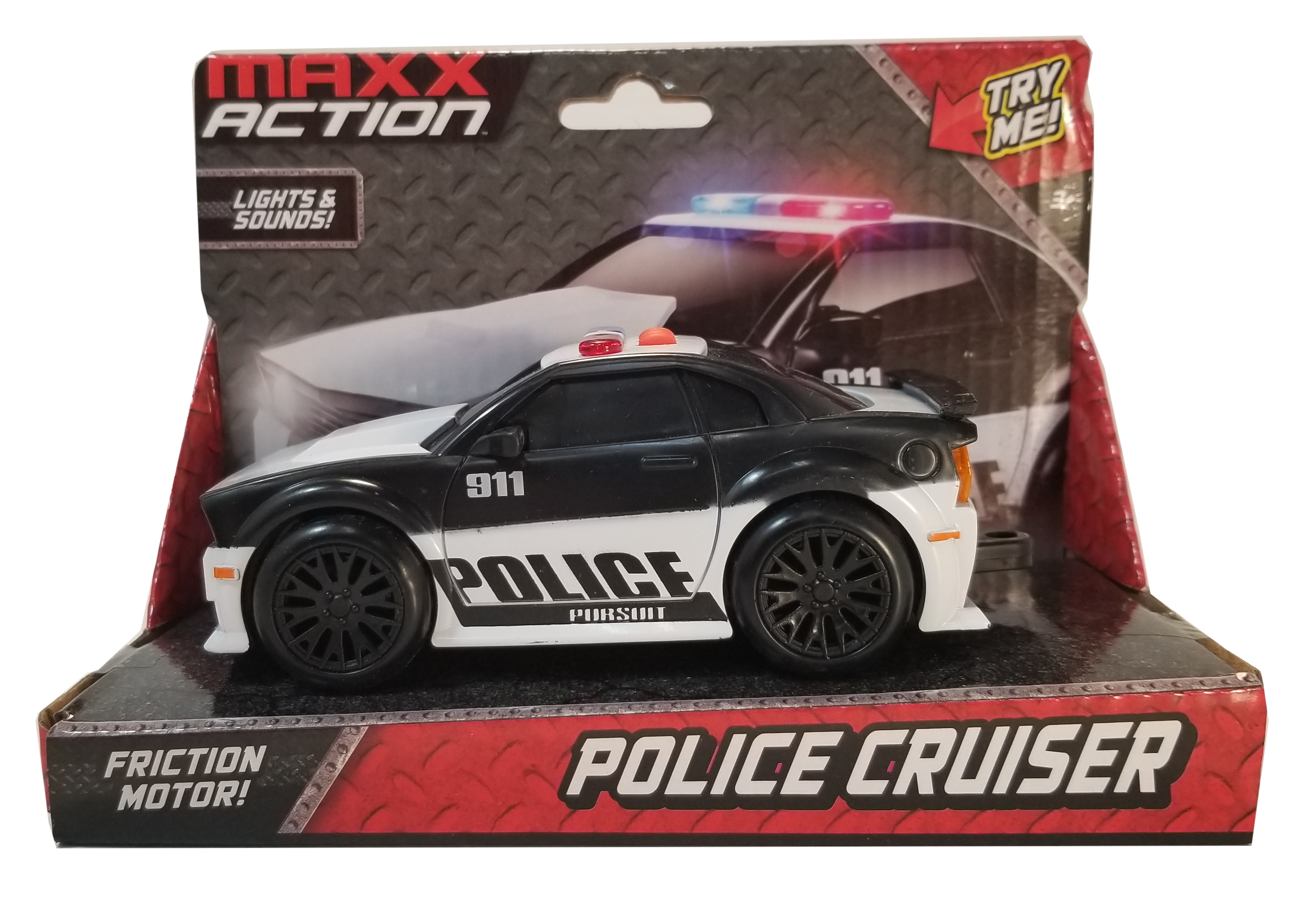 SUNNY DAYS Maxx Action Police Cruiser - Light & Sound Emergency Rescue  Vehicle 10604PC