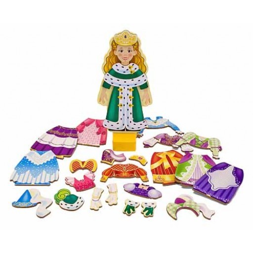 Mag-net Princess Dress-up Doll Clothes Toys Kids M-agnetic Baby Dress Up  Paper Doll Ma-gnet Dresssing Games, Pretend-Play Travel Playset Toy Dolls  For