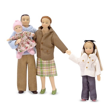 1 inch scale dollhouse dolls