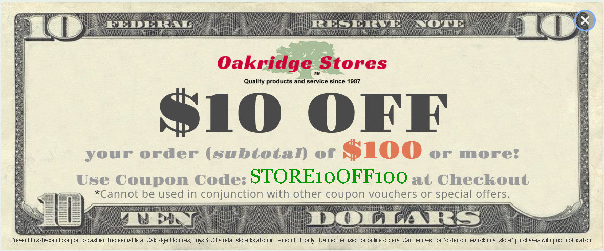 Store Coupon - STORE $10 OFF $100