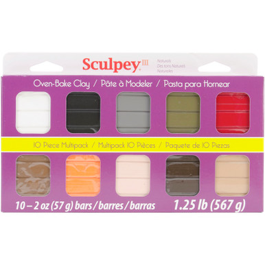 Sculpey III Polymer Clay Multipack 1oz 12 Pkg-naturals