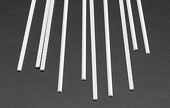 Styro Rod PLASTRUCT - 90882 Plastic Styrene Half-Round Rod .080x.040x10