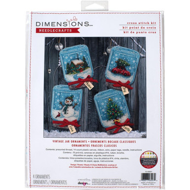 Dimensions Christmas Pals Ornaments Counted Cross Stitch Kit