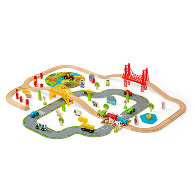 Great deals on BigJigs - Road & Rail Train Set - Magnetic Wooden