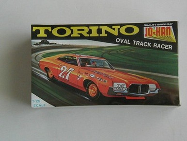 自動車 jo-han ford torino oval track racer Jo-Han 1:25 Scale 1972 Ford Torino Oval Track Racer Model Kit