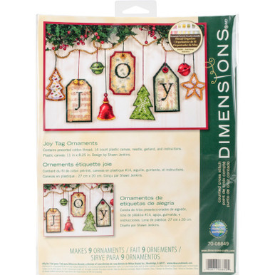 Dimensions Christmas Pals Ornaments Counted Cross Stitch Kit