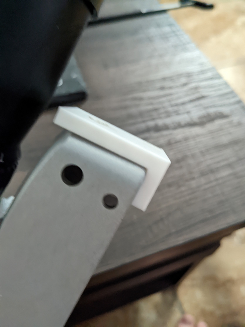 Image showing the jig attached to the back of the receiver.