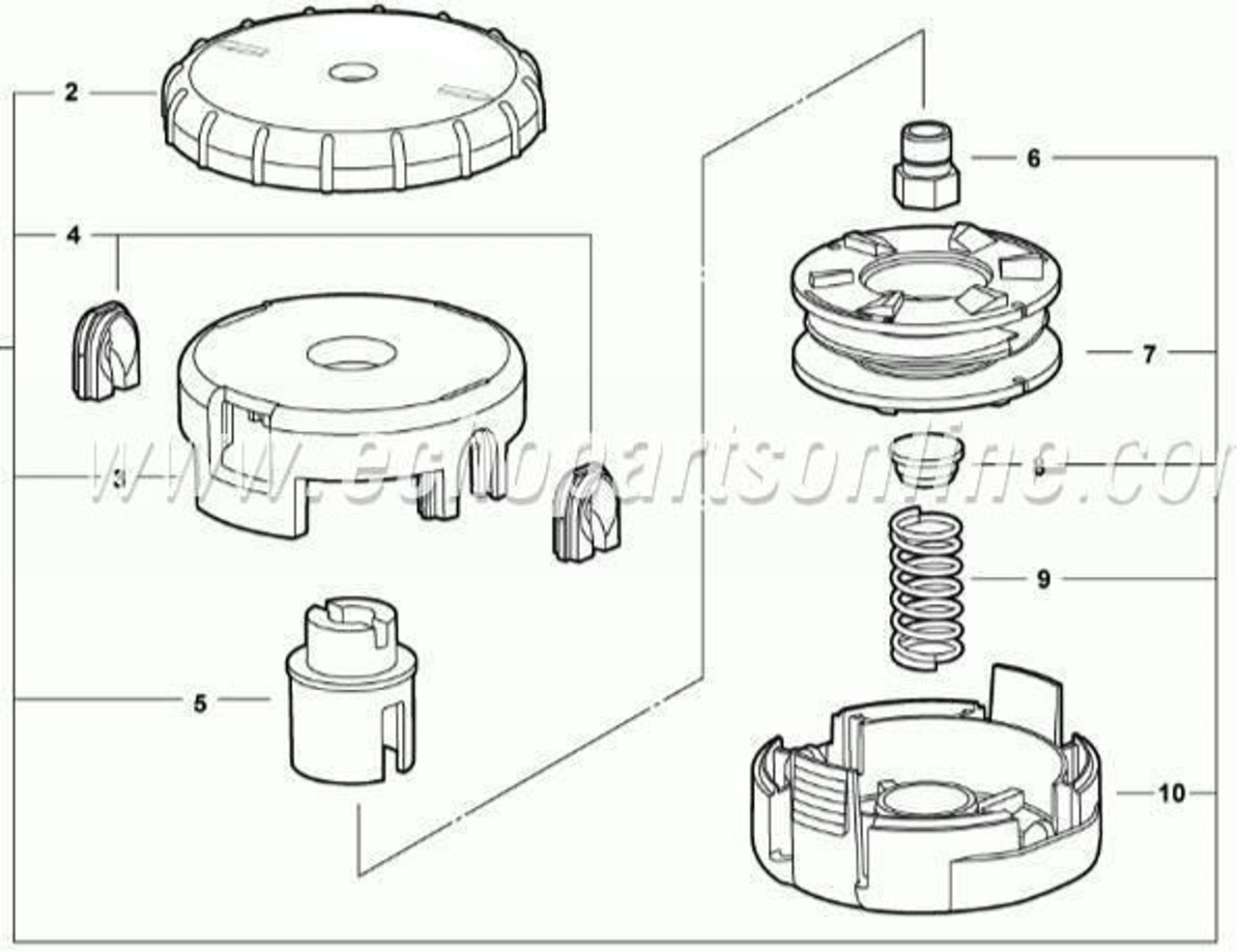 echo trimmer head parts