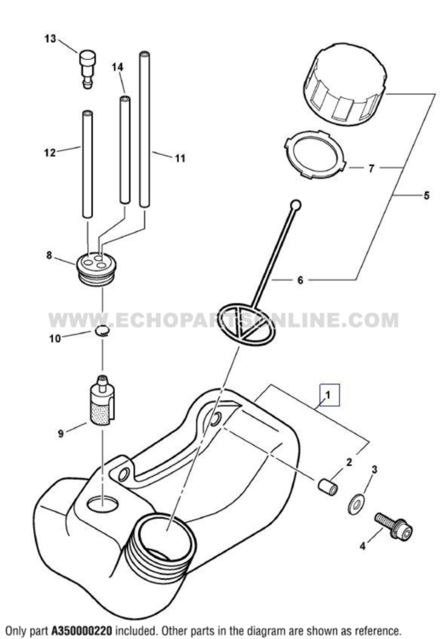 echo trimmer fuel line diagram