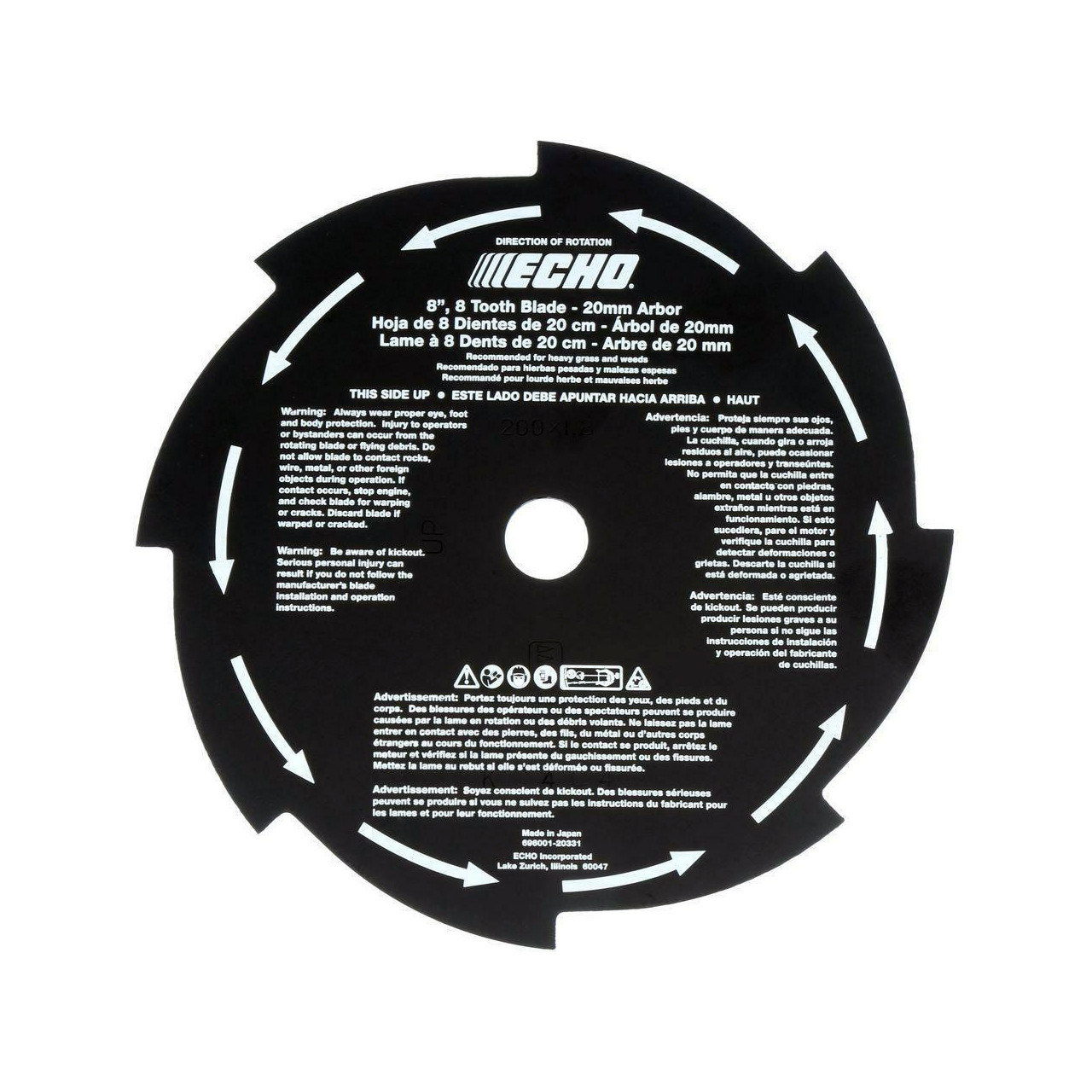 ECHO 69600121431 - 8-TOOTH GRASS & WEED BLADE 8