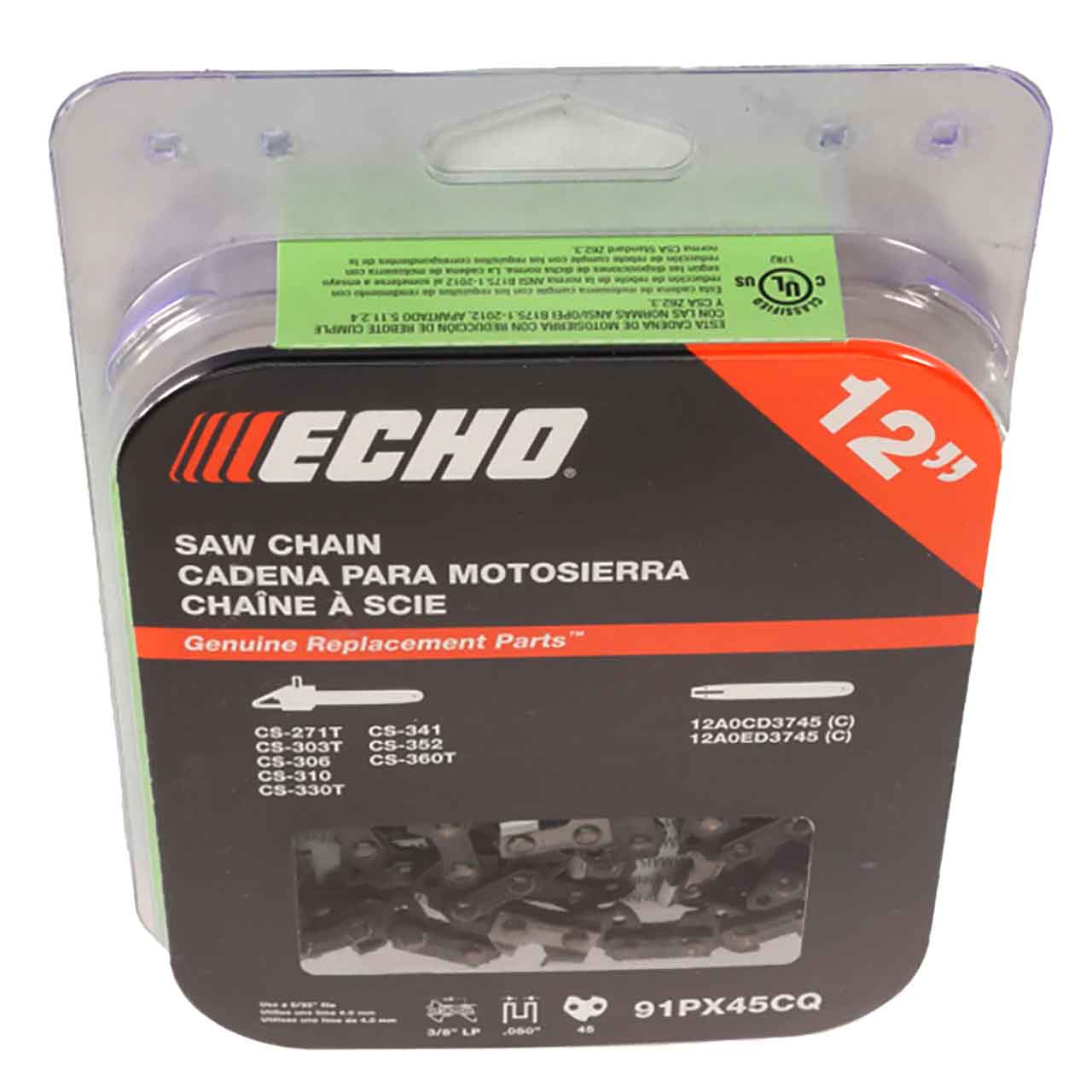 Echo CS 310 Chain 91PX45CQ 12 in | Genuine Part