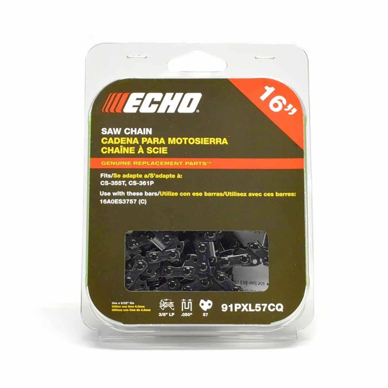 Echo CS 370 Chainsaw Chain 91PXL57CQ 16 inch - Genuine part