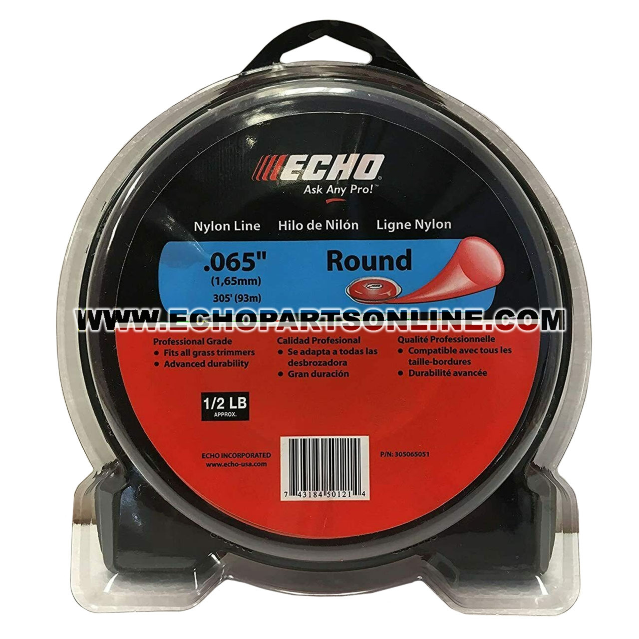 ECHO 305065051 - .065 1/2 LB ROUND LINE