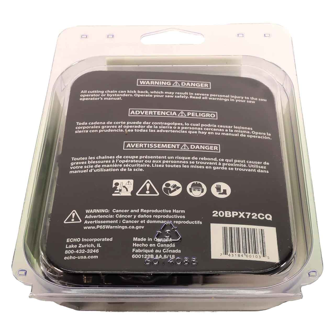 Echo 20BPX72CQ Chain 18'' OEM | Genuine Part