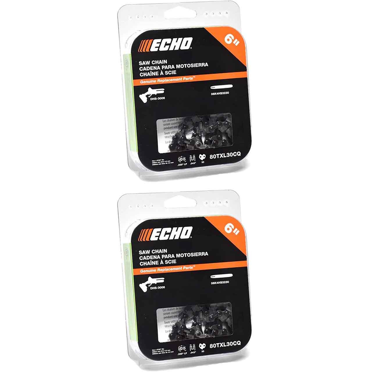 2 Pack of 80TXL30CQ Echo SpeedCut Nano Chain - 8