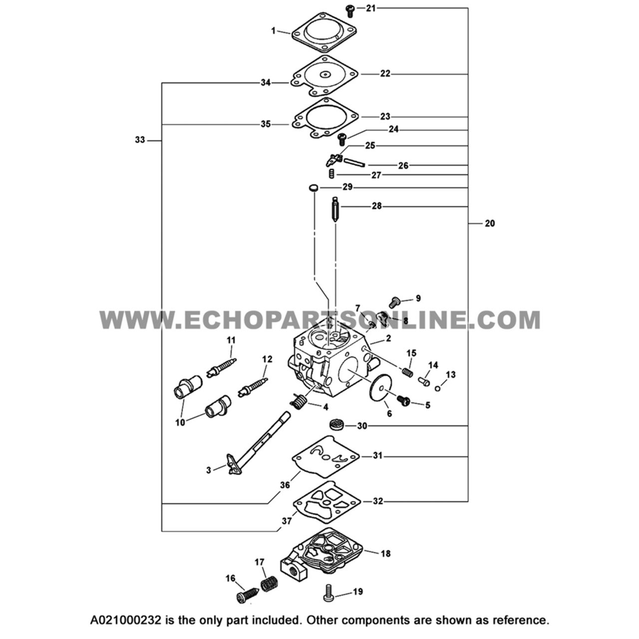 ECHO A021000232 - CARBURETOR CS-346 | Genuine Part