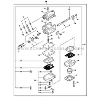 Parts lookup Echo PB-500 Carburetor A021001642 diagram