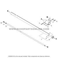 Parts lookup Echo PPT 2620 Main Upper Pipe C050003130 OEM diagram