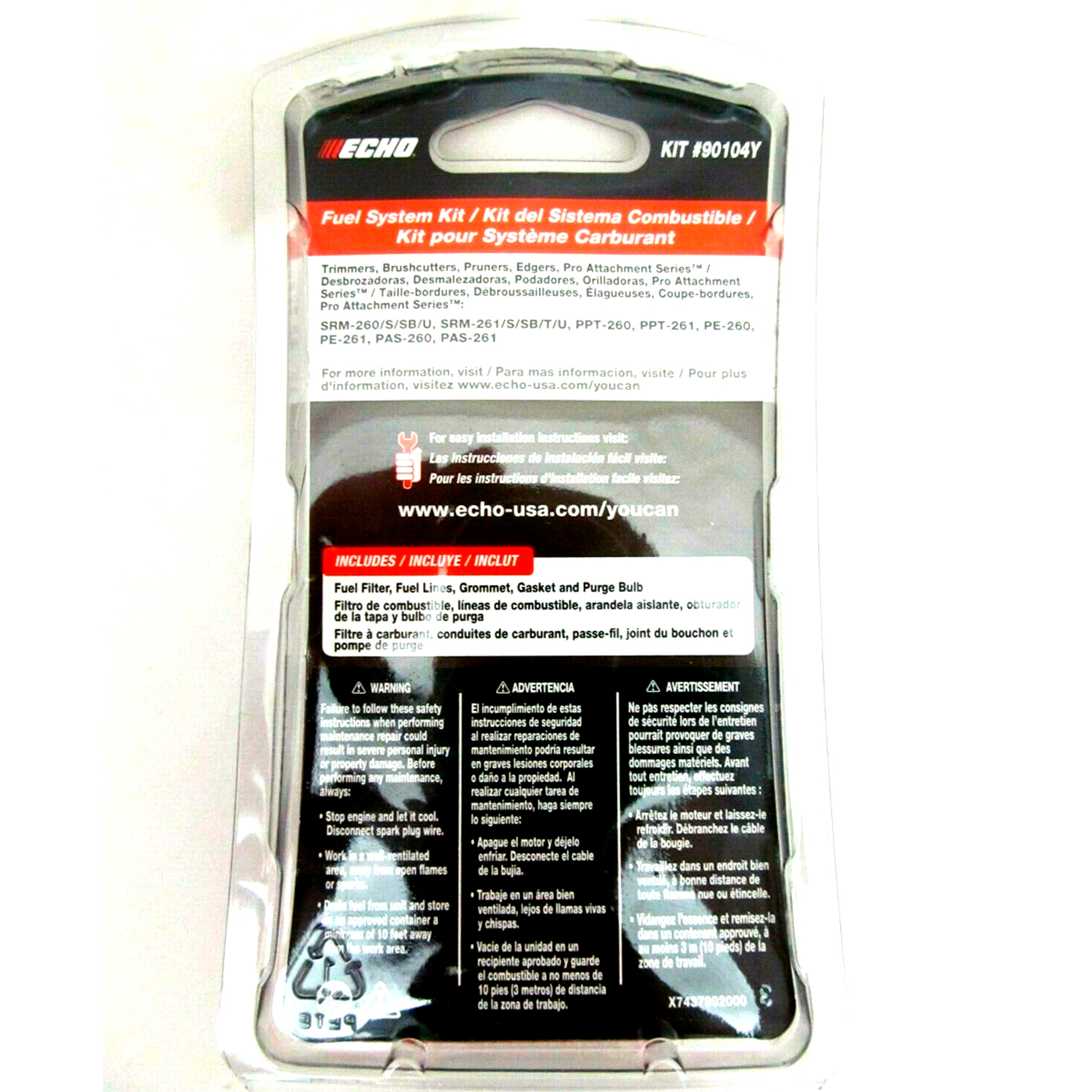 Echo 90104Y SRM230 Fuel System Kit OEM Echo Parts