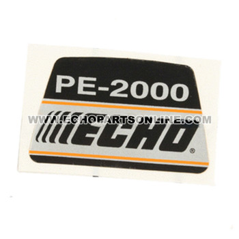 ECHO 89011255330 - LABEL MODEL PE-2000
