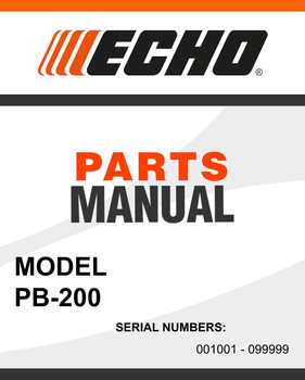 Echo PB-200 SN 001001 - 099999 parts manual