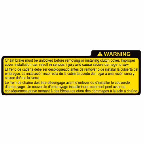 ECHO X505009760 - LABEL WARNING - Image 1