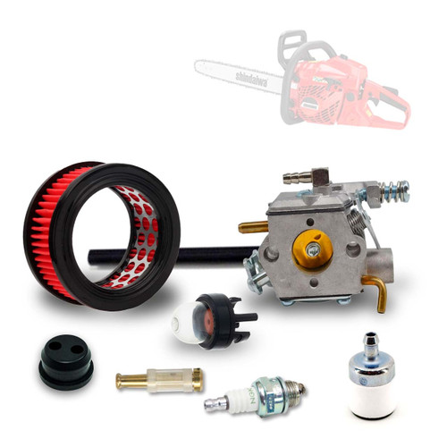SHINDAIWA 402S COMPLETE CARBURETOR AIR-OIL-FUEL FILTERS SPARK PLUG FUEL LINE PRIMER BULB KIT OEM