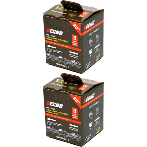 72LPX70CQ-3 - CHAINSAW CHAIN BY ECHO - 72LPX PowerCut,  PITCH 3/8", 20" BAR, 0.050" GAUGE, 70 DL - 2