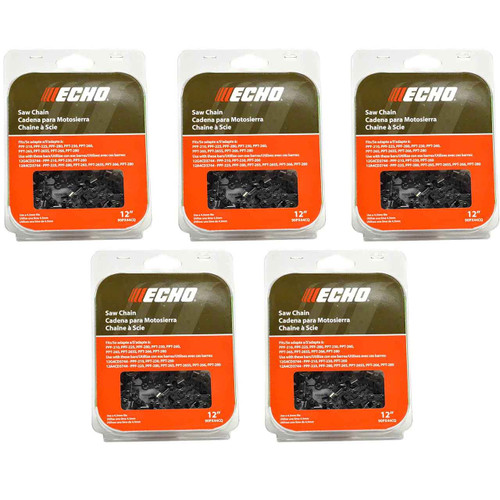 CHAINSAW CHAIN BY ECHO  90PX AdvanceCut,  PITCH 3/8" LP, 12" BAR, 0.043" GAUGE, 44 DL  PK5