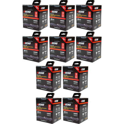 3 CHAINSAW CHAIN BY ECHO  91PX AdvanceCut,  PITCH 3/8" LP, 18" BAR, 0.050" GAUGE, 62 DL  PK10